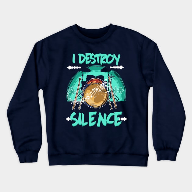 I Destroy Silence Crewneck Sweatshirt by yeoys